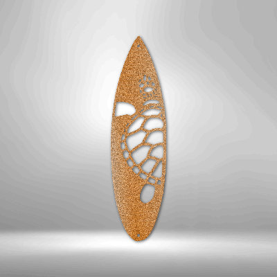 Surf Board Turtle Steel Sign Laser Cut Powder Coated Home & Office Metal Wall Decor Multiple Sizes & Colours