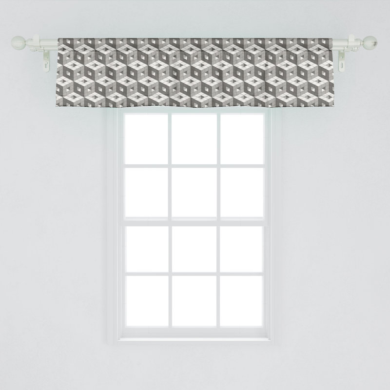 Ensemble de 2 cantonnières Ambesonne Cubes, L 42 po x L 18 po