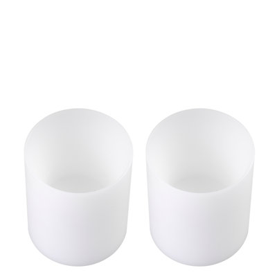 Deep Unscented Flameless Pillar Candle with Polyethylene Holder