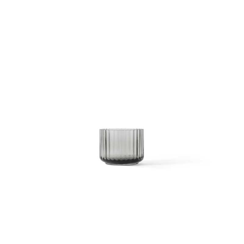Glass Candle Holder, Smoke