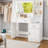 Modern Dressing Table With Adequate Storage And Lights For Bedroom Use Functional Drawer Hidden Compartments