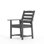 Chaise de salle à manger de patio en PEHD toutes saisons 2 pièces - Fauteuil d'extérieur gris