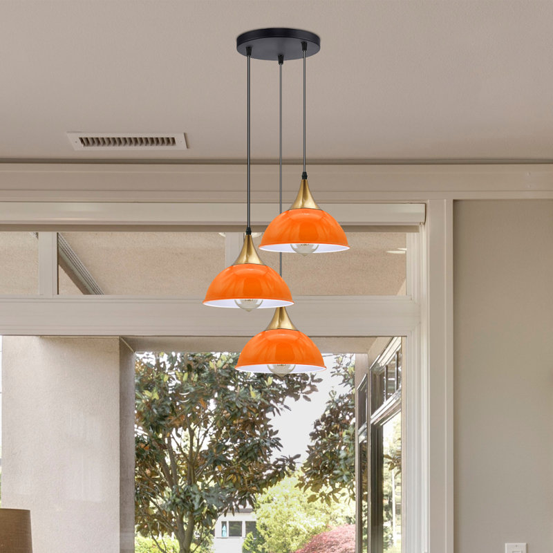 Wingert 3 - Light Cluster Pendant, Orange