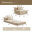 Canapé à compression, canapé-lit convertible au sol avec structure de forme fixe, canapé modulaire monoplace désossé, aucun assemblage requis-137815258