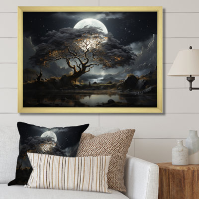 «Grey Tree Essence of Light - Trees», art mural