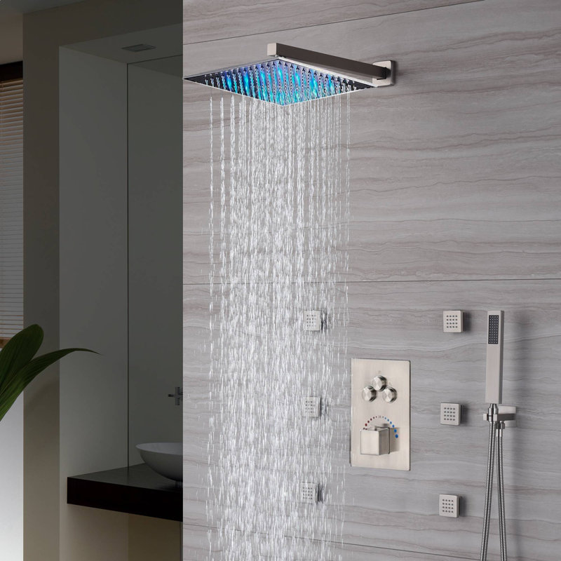 All-In-One Kit with Rough in-Valve, Brushed nickel