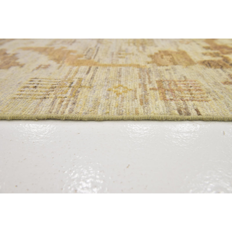 Tapis en laine ivoire/beige 11 pi x 15 pi 10 po one-of-kind à la main noué la Mehdi