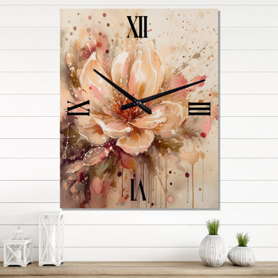 Jardena - Horloge murale pivoine florale