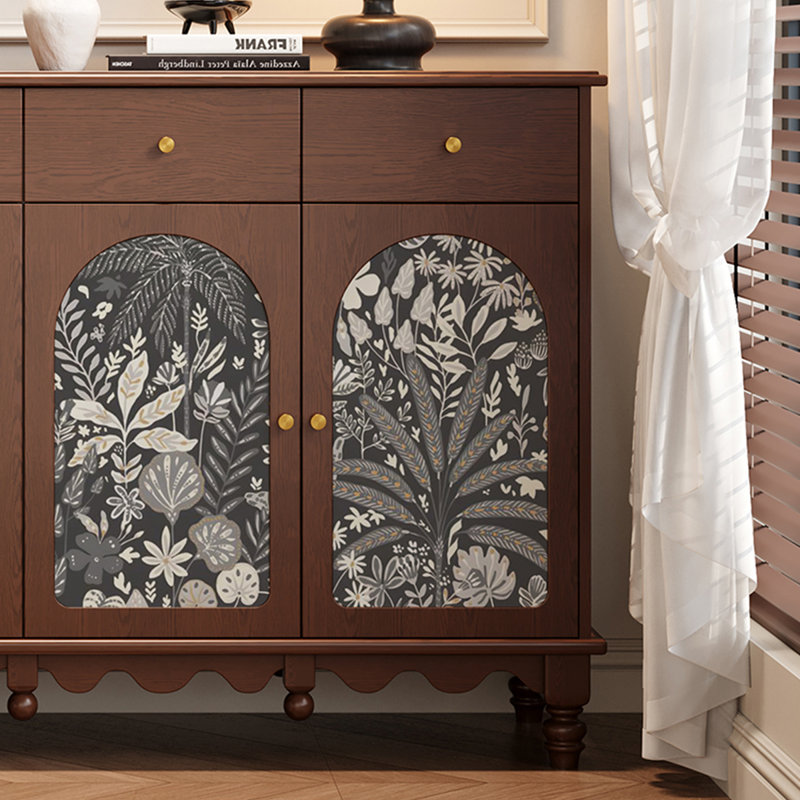 Armoire d'entrée en bois massif avec tiroirs