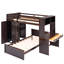 Lit mezzanine avec tablettes, bureau et garde-robe Sdalone