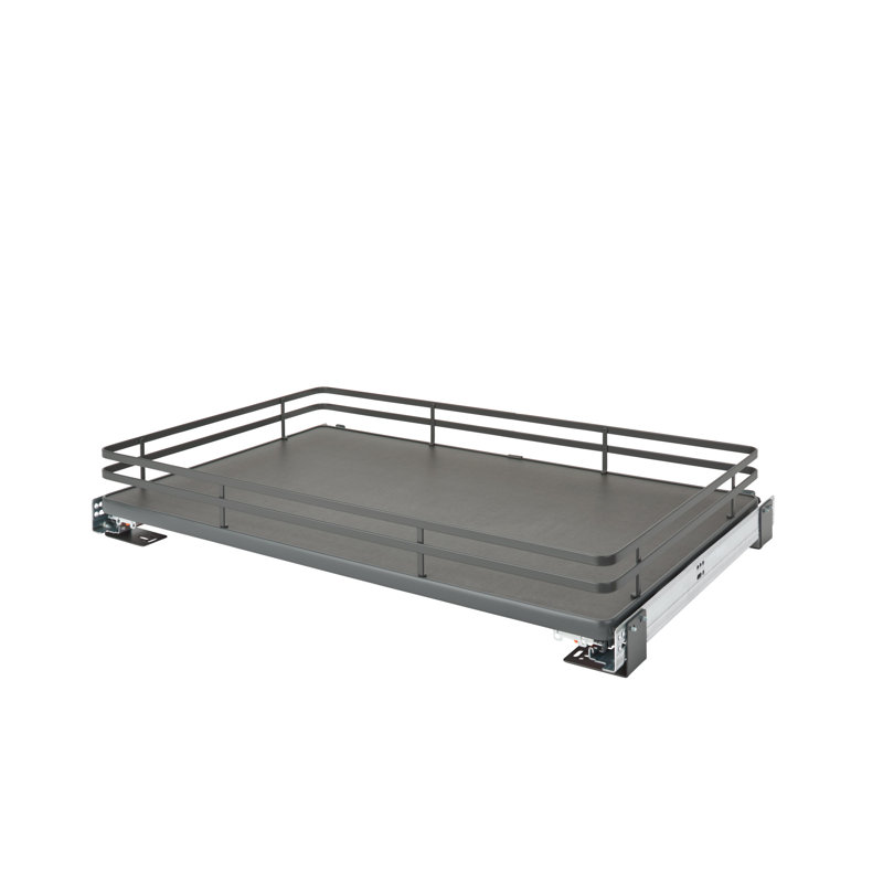 Rev-A-Shelf Solid Surface Pull Out Organizer Shelf with Soft Close, Orion Grey, 32.69" W