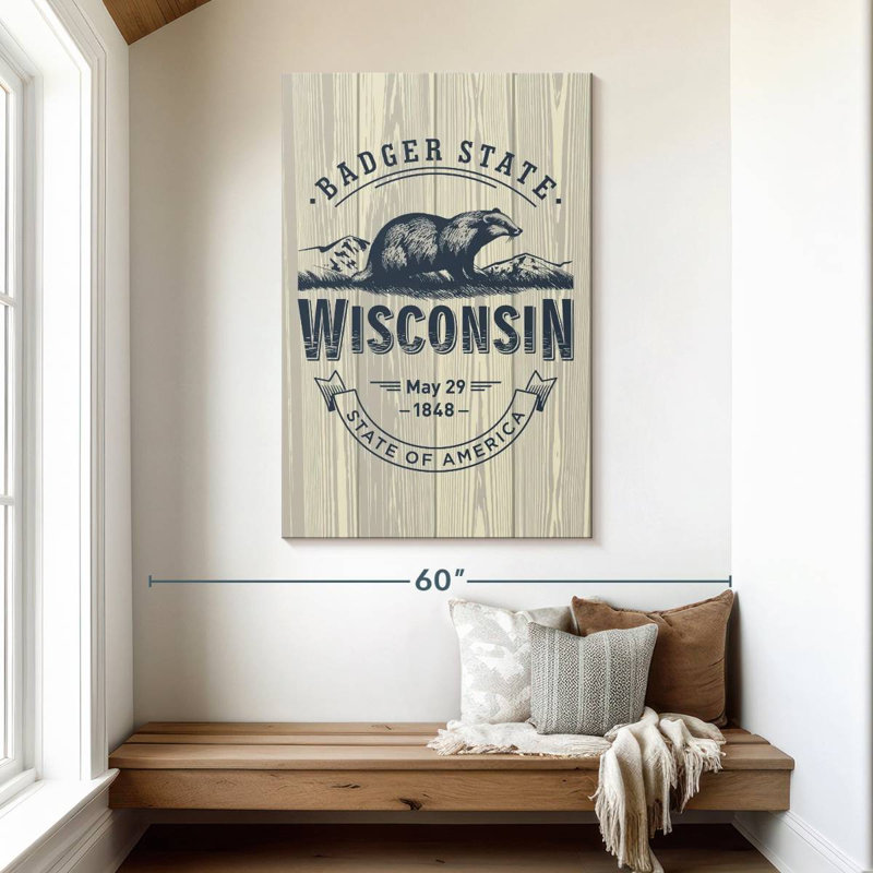 Aime Wisconsin Badgers, 48" H x 32" W