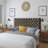 Tufted Upholstered  Headboard With Durable Metal Legs-2040918836