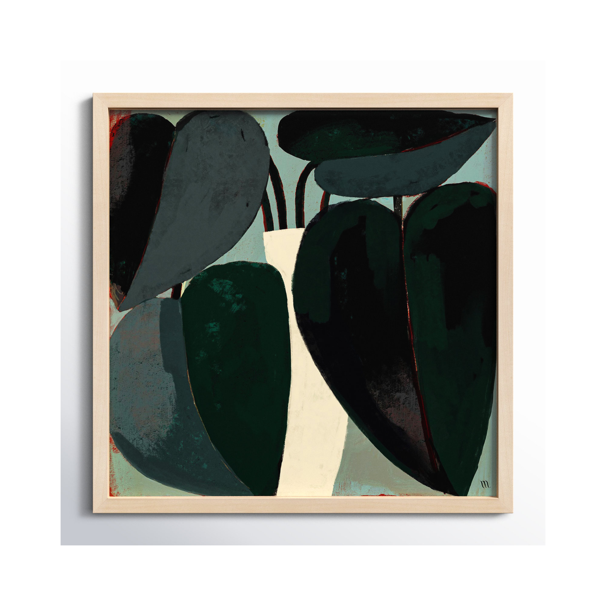 Fall Plant by StudioM, 30" H x 30" W x 1.25" D, Brown