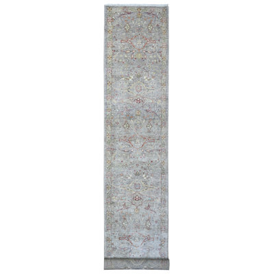 Tapis de couloir oriental gris 3 pi 0 po x 19 pi 9 po Eyana