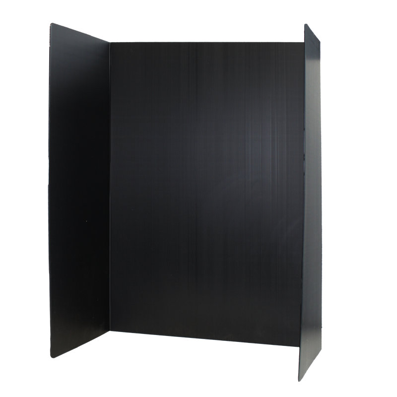 Panneau de projet 36 x 48 en plastique ondulé de qualité supérieure noir, Noir