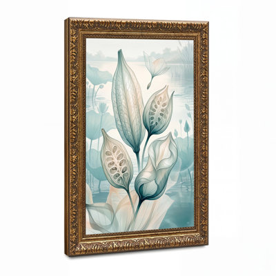 Art mural sur toile bleu sarcelle