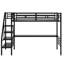 Structure de lit mezzanine en métal avec bureau