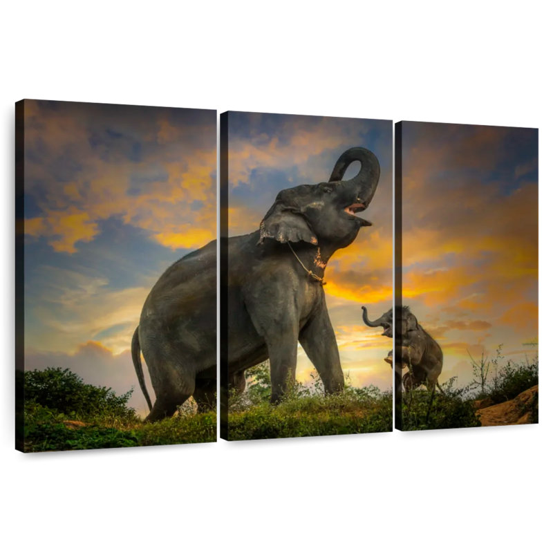 Brampt Elephant Herd Call, 20" H x 33" W