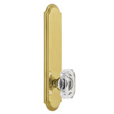 Grandeur Arc Tall Plate Single Dummy with Baguette Clear Crystal Door Knob