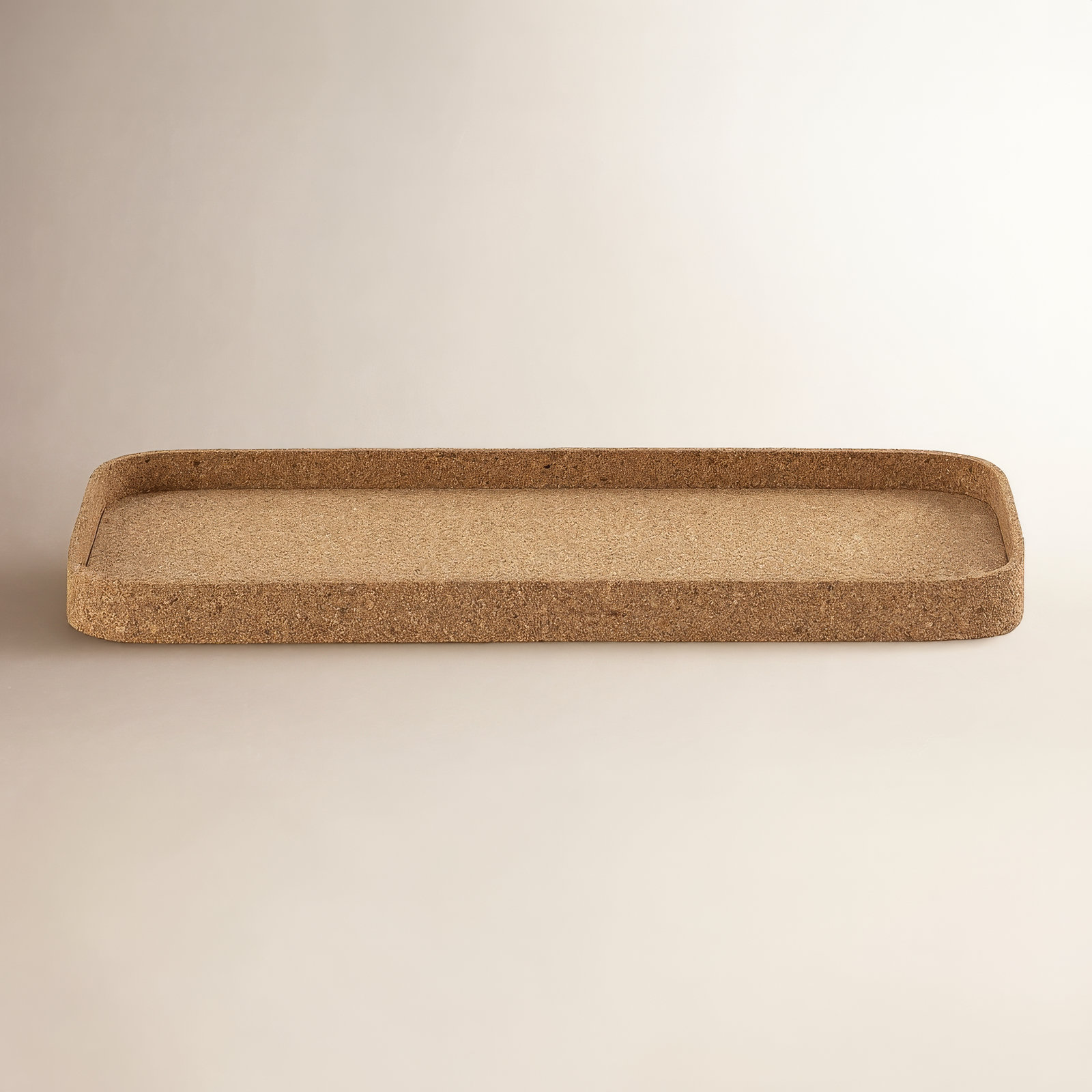 Cork Decorative Tray, 7.5"Wx18.5"Dx1.25"H