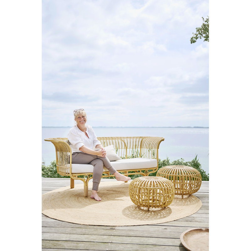 Franco Albini Large Outdoor Ottoman, Brown
