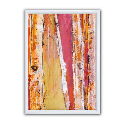 " Orange Glam Natural Wood "