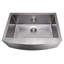 DuraSnow® ZLINE 30" Zermatt Farmhouse Apron Mount Single Bowl Fingerprint Resistant Stainless Steel Kitchen Sink with Bottom Grid