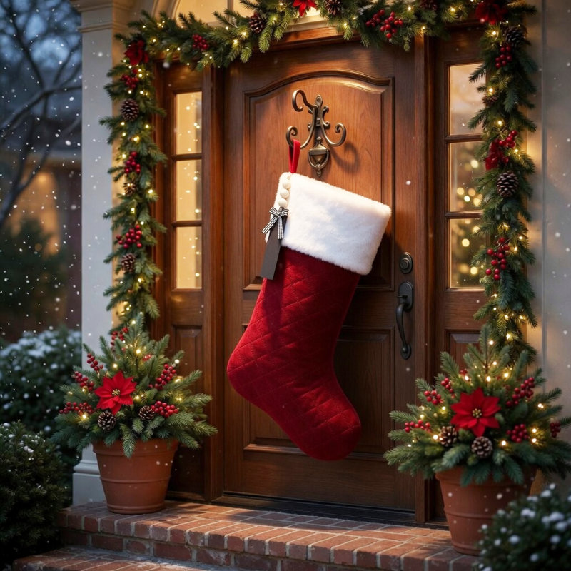 Chaussette de Noël matelassée géante 4 pi