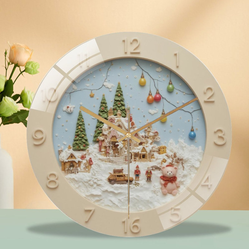 Horloge murale en verre 12 po