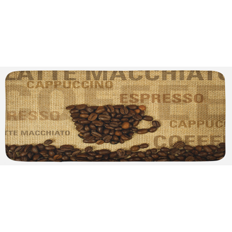 Tapis de cuisine café
