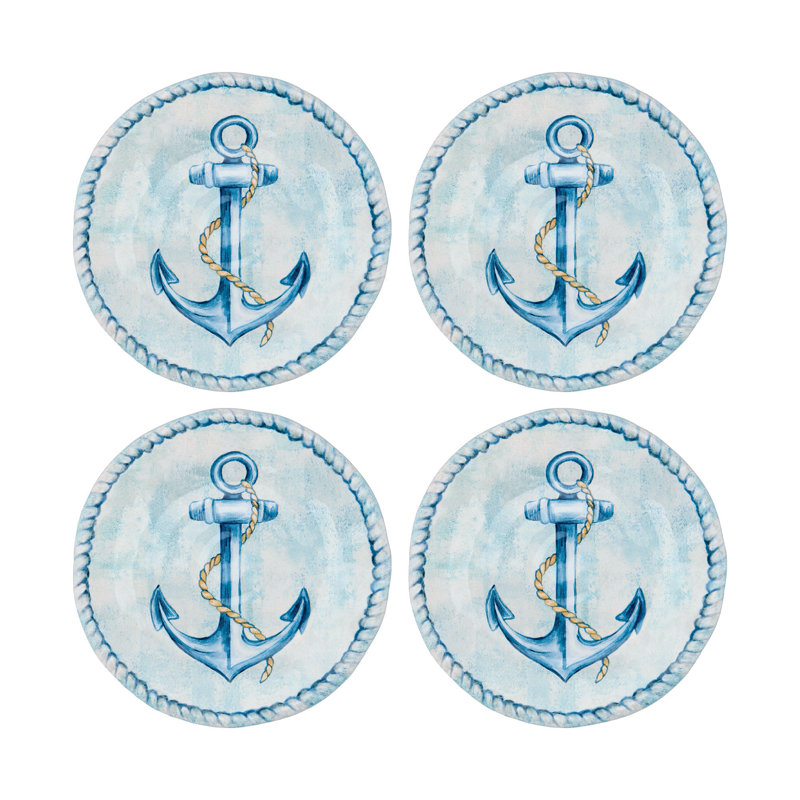 12-Piece Sail Away Melamine 6" Plate