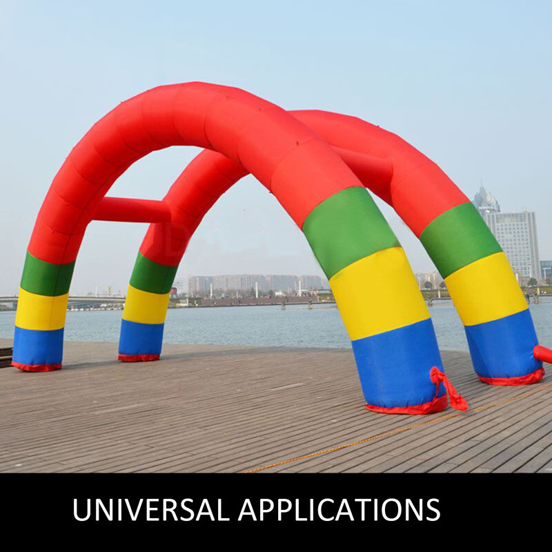 Arches jumelles, arche gonflable arc-en-ciel de 26 pi x 13 pi