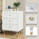 Mercer41 3-Drawer Modern White Nightstands with Acrylic Legs | Wayfair