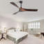Ventilateur de plafond moderne de 52 pouces avec 3 pales en ABS et moteur à courant continu réversible sans lumière pour le salon