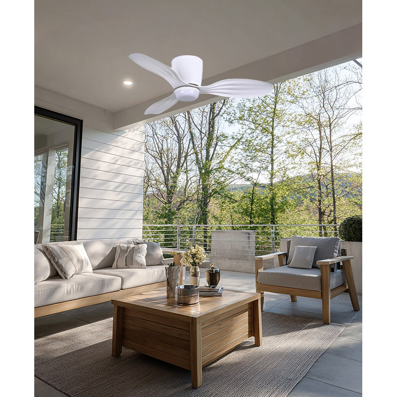 Ventilateur de plafond encastré intérieur / extérieur 36 po Ventiara, Blanc, Blanc