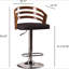 Tabouret de bar pivotant à dossier moderne Modern-258231748-258231755
