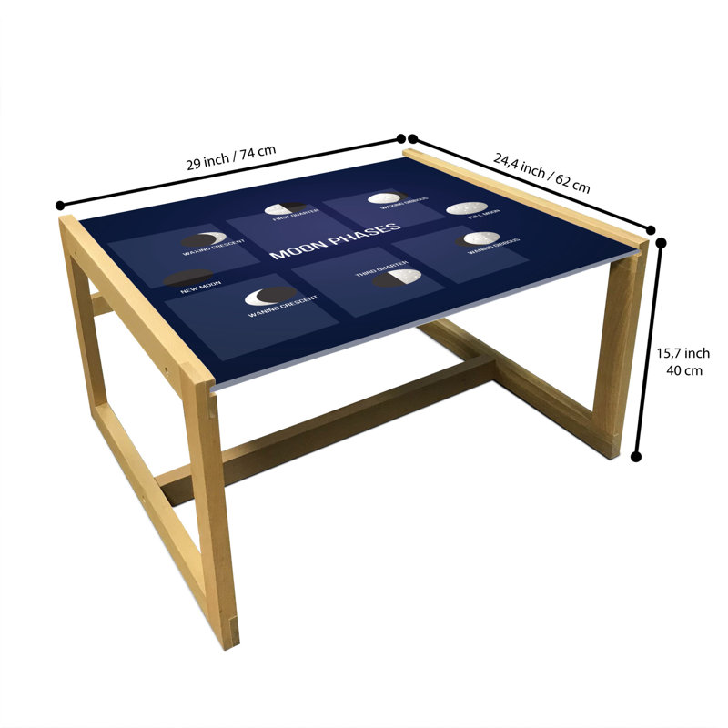 Irland Sled Coffee Table, 62cm H x 74cm W x 40cm D