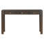 Console rustique avec coins arrondis pour la sécurité, table d'entrée avec 3 tiroirs dissimulés, table de canapé robuste avec pieds épais-440609364