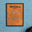 Brussels City Map - No Frame Print-1107039108