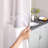 Hookless Waffle Shower Curtain, 3-in-1 Shower Curtain with Sheer Top Window and Flex-on Rings, It's a Snap! Fabric Liner with Magnets, 71 In Wide x 74 In Long-107233145