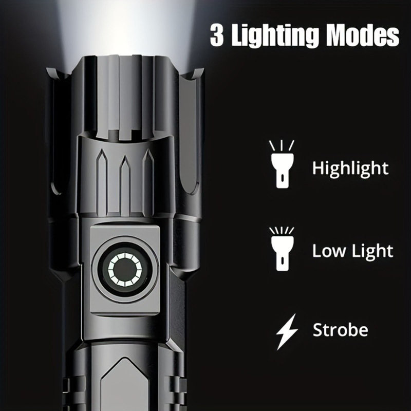 a floodlight Portable USB Rechargeable Strong Light Flashlight