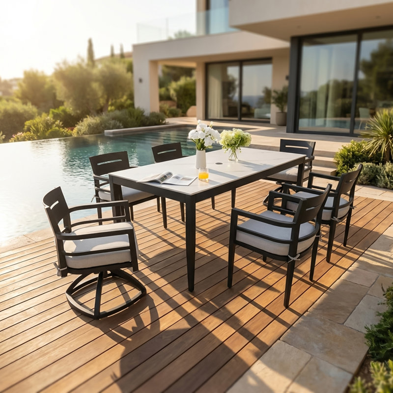 Ensemble repas d'extérieur 7 pièces Modern