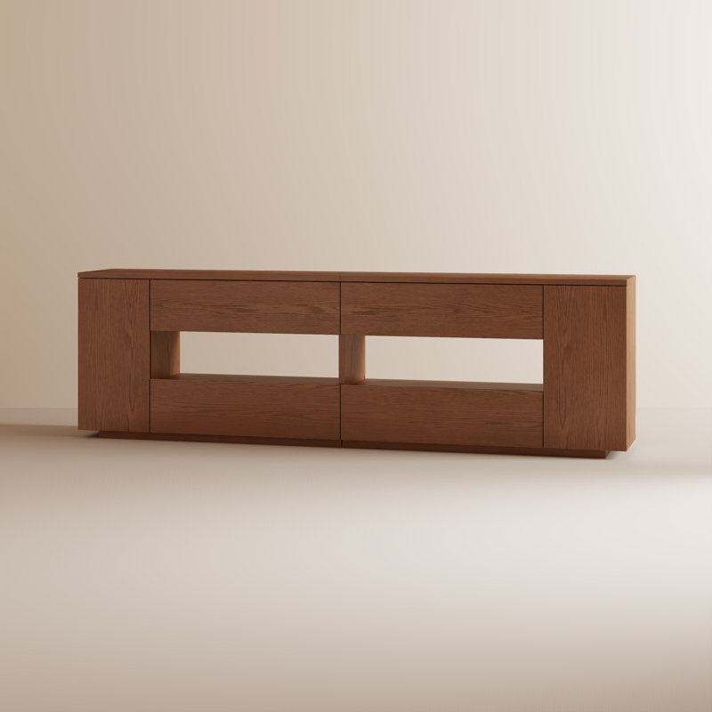 Adda 71" TV Stand Media Console with Multi Storage Drawers & Open Cubbies for 45-70 Inch TVs, Brown