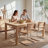 18.1 " H Solid Wood and Wicker / Rattan Cantilever Chair-1289408525