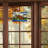 12"H Moose in Mountainscape Stained Glass Window Panel