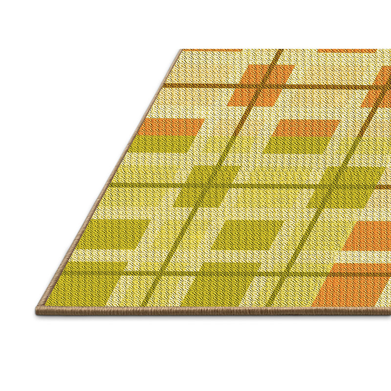 Performance Wool Geometric Indoor Rug, Rectangle 7' x 9'