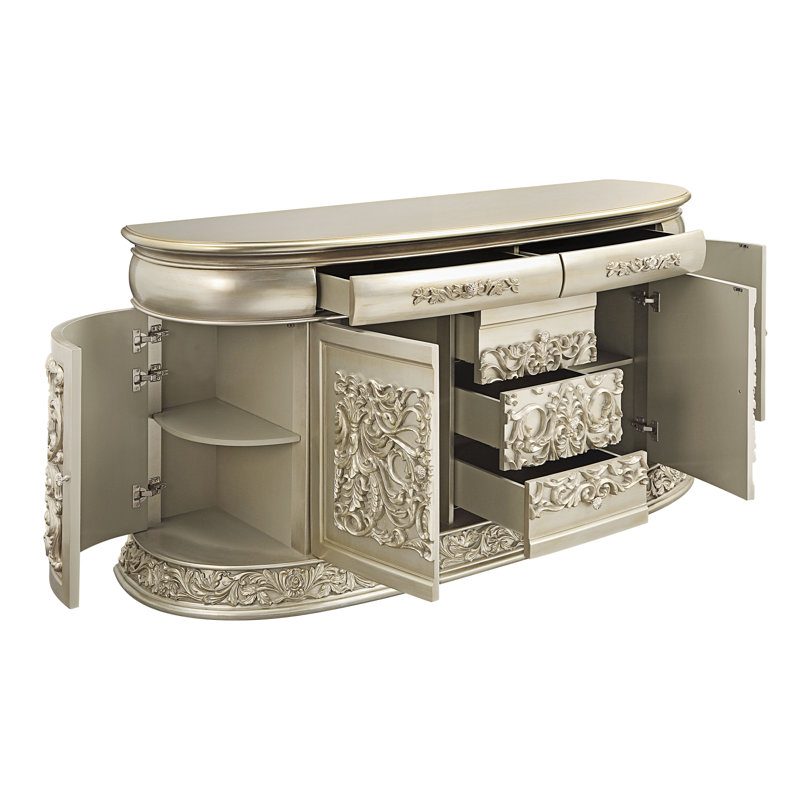 Rutger 5-Drawer Dresser in Antique Gold