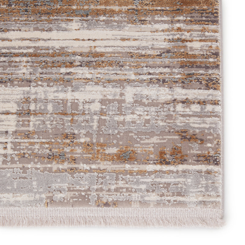 Douty Viscose Abstract Indoor Rug, Rectangle 6' x 9'