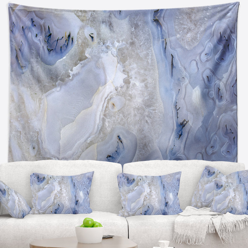 Tapisserie abstraite en agate, H 32 po x l 39 po